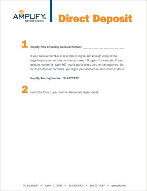 Direct Deposit Authorization Form
