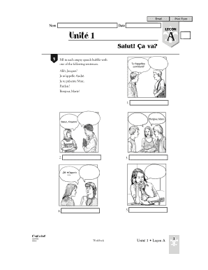 Cahier d'exercices de français 1