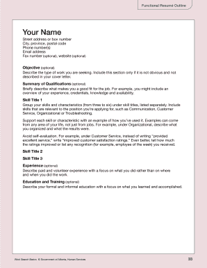Functional Resume Template