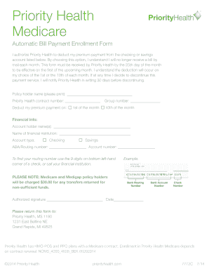 Medicare Automatic Bill Payment Enrollment Form