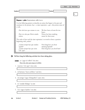 Ejercicio de gramática española