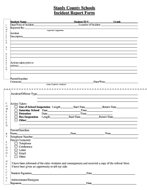 Incident Report form 2 - SharpSchool