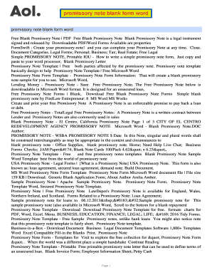 Promissory Note Template