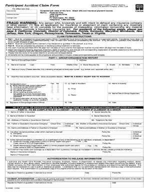 Participant Accident Claim Form