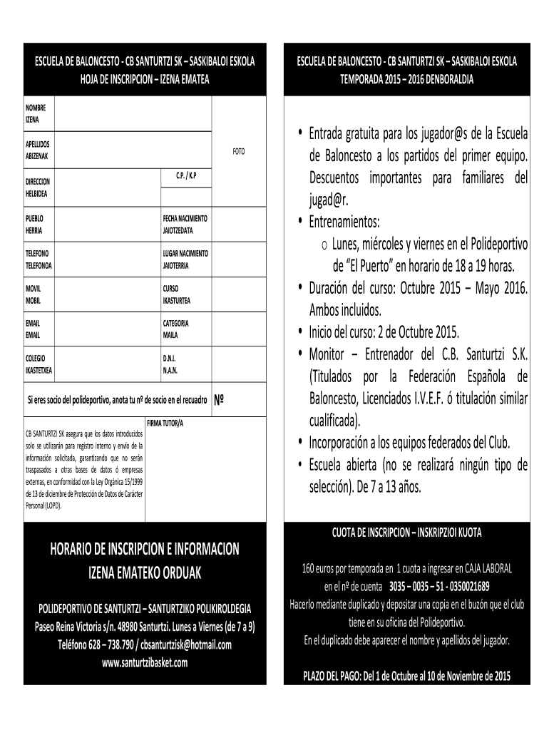 Mod insc eb 15-16 - santurtzibasketcom Vista previa en la página 1