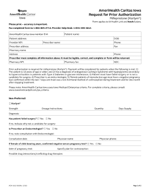 AmeriHealth Caritas Iowa Prior Authorization Form