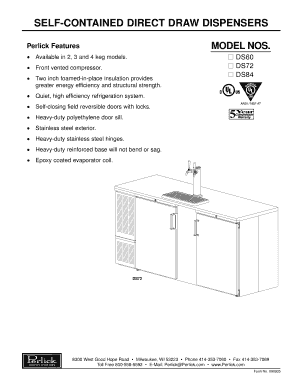 Self-Contained Direct Draw Dispensers Specifications