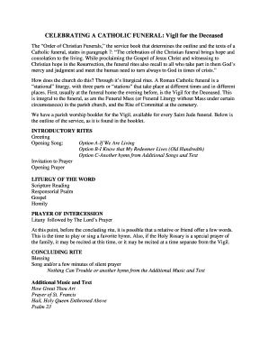 catholic funeral program