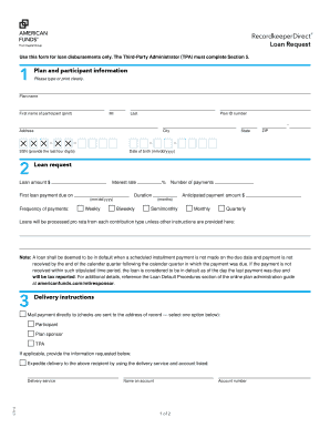 RecordkeeperDirect Loan Request Form