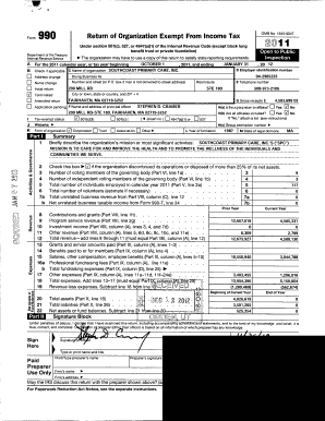 Form 990 Return of Organization Exempt From Income Tax