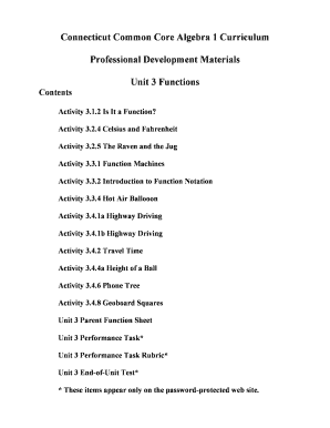 Algebra 1 Function Worksheet