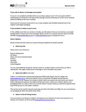 Product Return Form