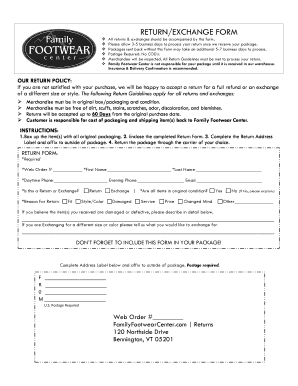 Return/Exchange Form