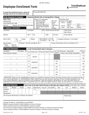 Employee Enrollment Form
