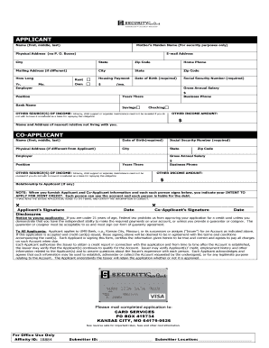 UMB Bank Credit Card Application
