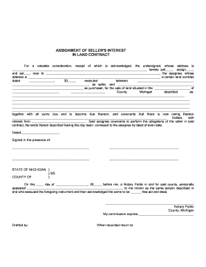 assignment of seller's interest in land contract