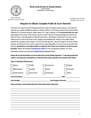 Florida Complex Public and Court Records Request Form