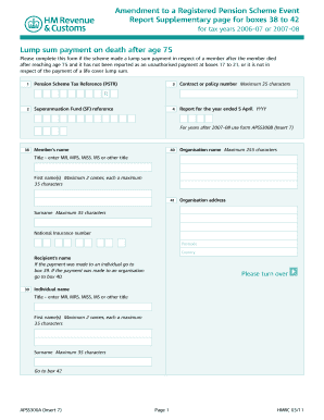 UK Pension Scheme Lump Sum Payment Report