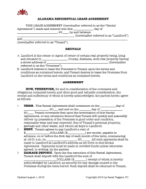 Alabama Residential Lease Agreement