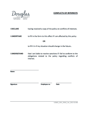 Conflict of Interest Declaration Form