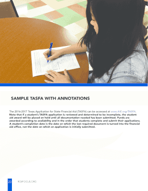 Texas Application for State Financial Aid (TASFA)