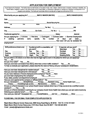 Application for Employment