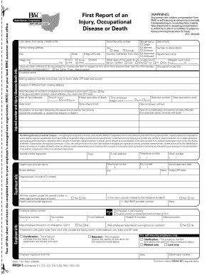 Ohio Workers' Compensation First Report of Injury