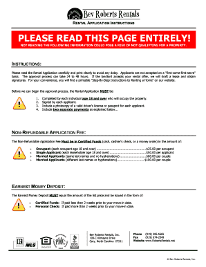 Rental Application Agreement