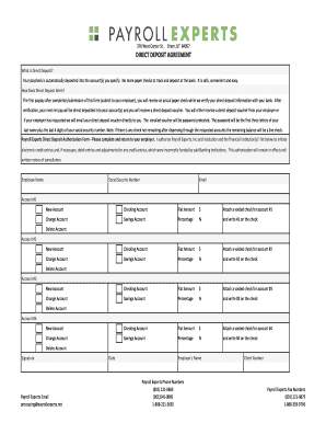 Direct Deposit Authorization Form