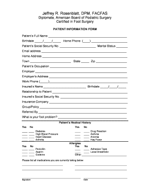 Patient Information and Consent Form