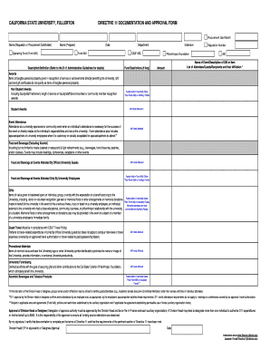 California State University Directive 11 Form