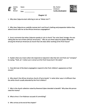 To Kill a Mockingbird Chapter 12 Study Guide