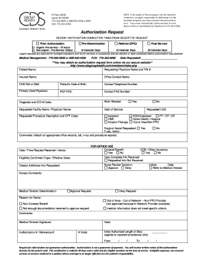 Authorization Request Form