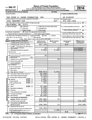 Form 990-PF 2014