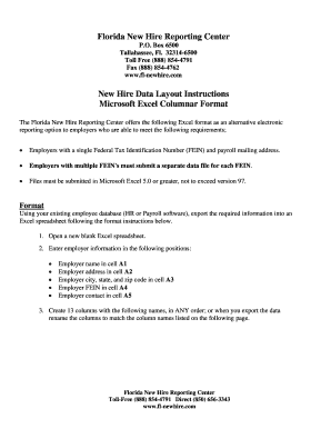 Florida New Hire Reporting Form