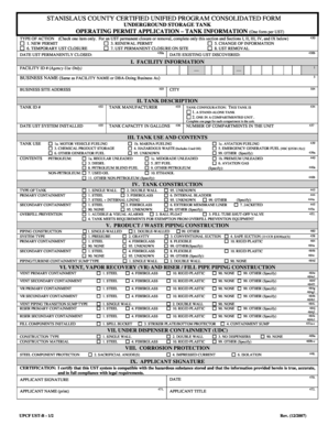 Underground Storage Tank Operating Permit Application