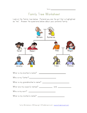 Family Tree Worksheet