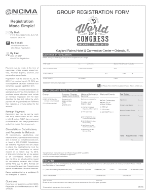 NCMA Conference Registration Form