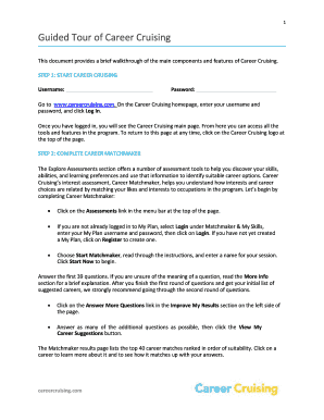 Career Cruising Guided Tour
