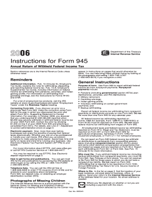 Instructions for Form 945