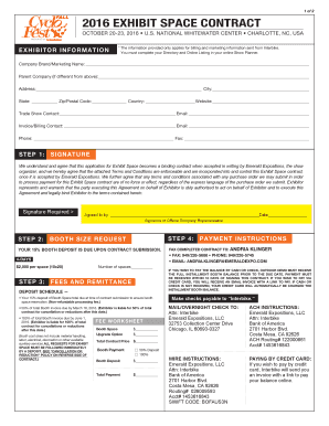 2016 Exhibit Space Contract