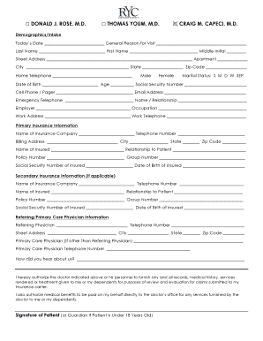 Medical Intake Form