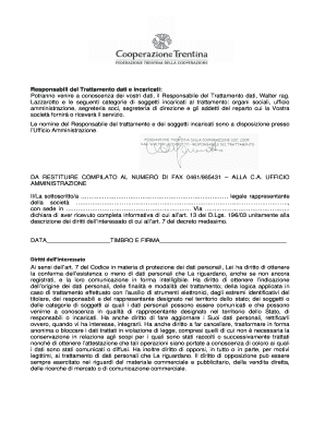 Informativa dell’interessato – D.Lgs. 30 giugno 2003