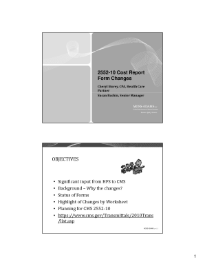 CMS 2552-10 Cost Report Form