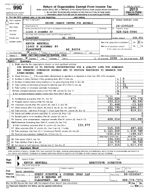 Form 990 2013 Tax Return