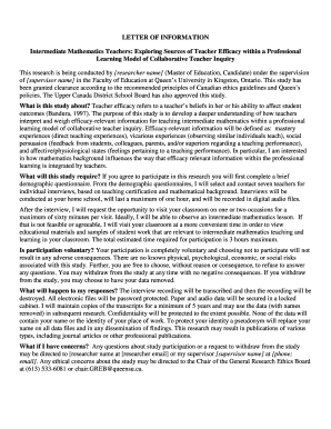 LETTER OF INFORMATION Learning Model of Collaborative