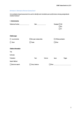 Systematic Review Coding Sheet