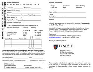 University Registration Form