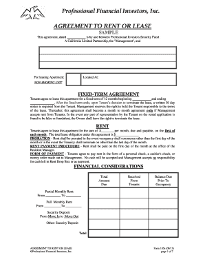 California Residential Lease Agreement