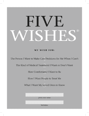 Five Wishes Living Will